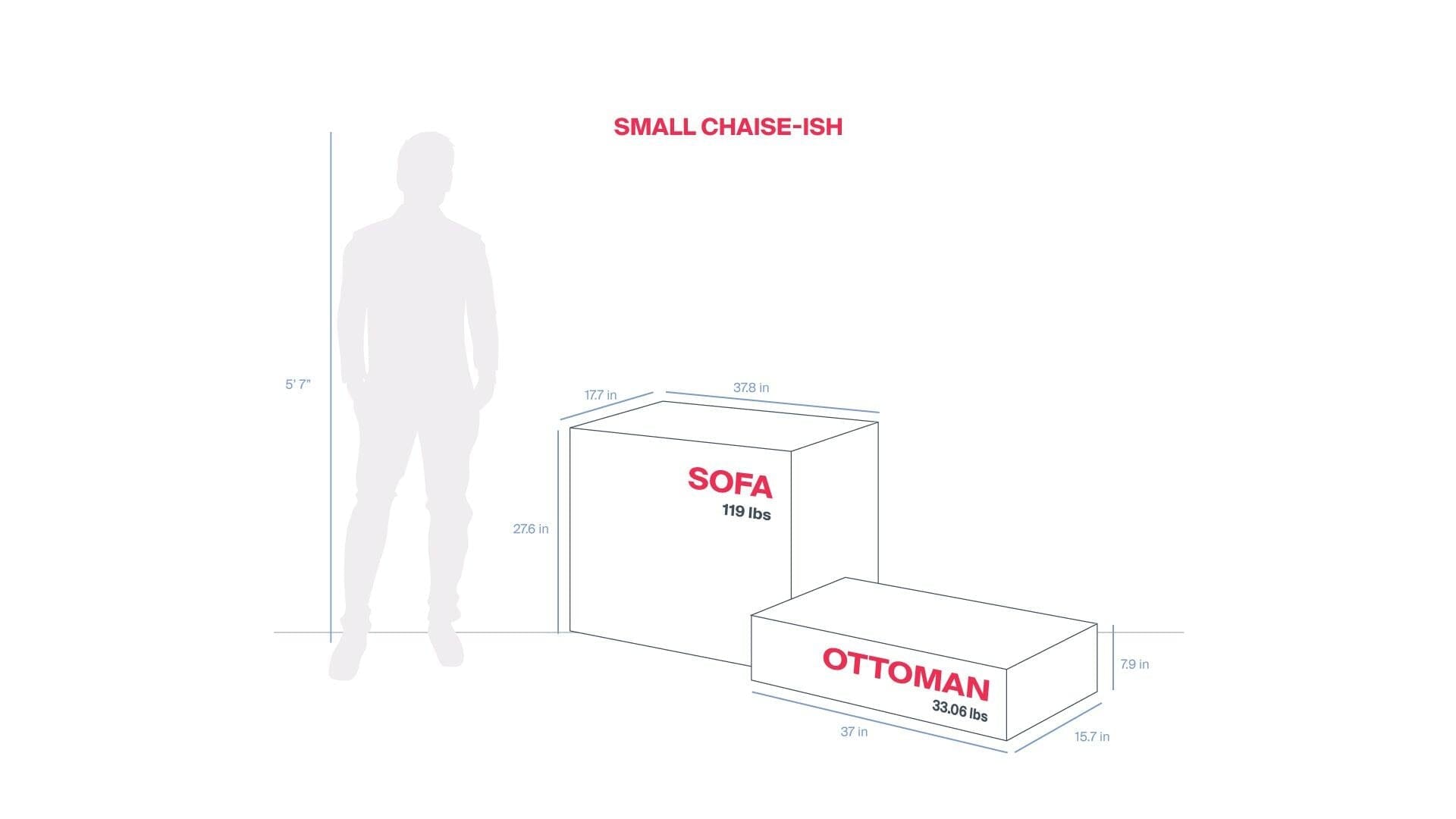 Small Chaise-ish - Elephant in a box