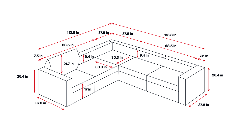 Large L Sectional - Elephant in a box