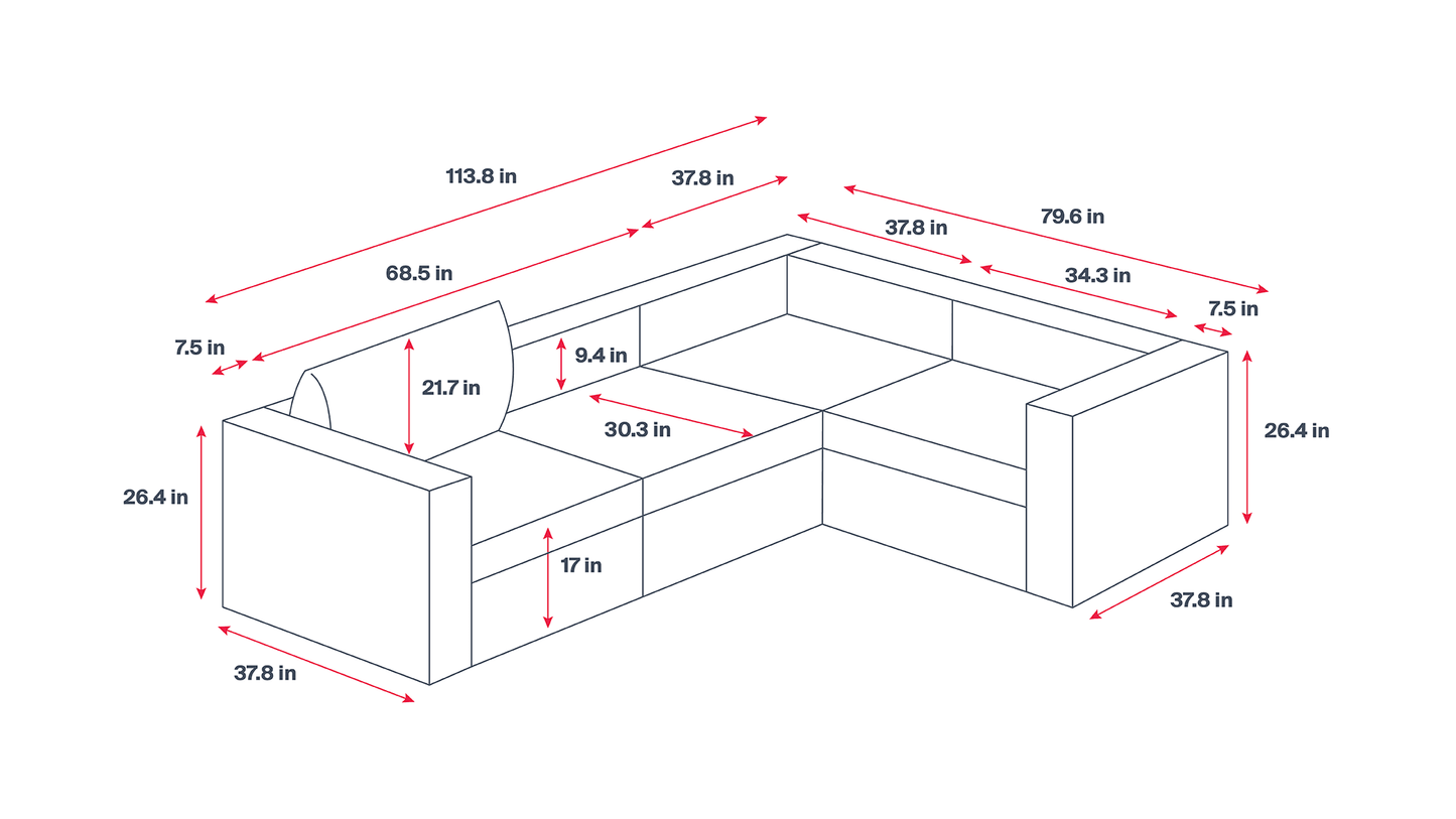 Small L Sectional - Elephant in a box